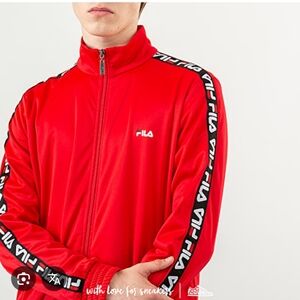 FILA Long Sleeve Full Zip Track Jacket FILA Sleeves Logo Tape KIDS Size 4T